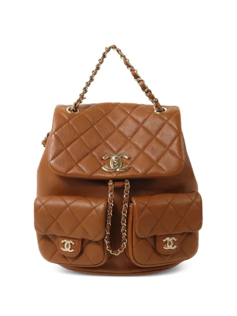 CHANEL Pre-Owned quilted CC turn-lock backpack Brown BACKPACK