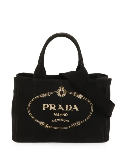 Prada Pre-Owned Canapa tote bag Black 1BG439