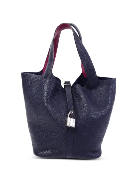 Hermès Pre-Owned 2018 MM Picotin tote bag Blue 2ZL3PHW