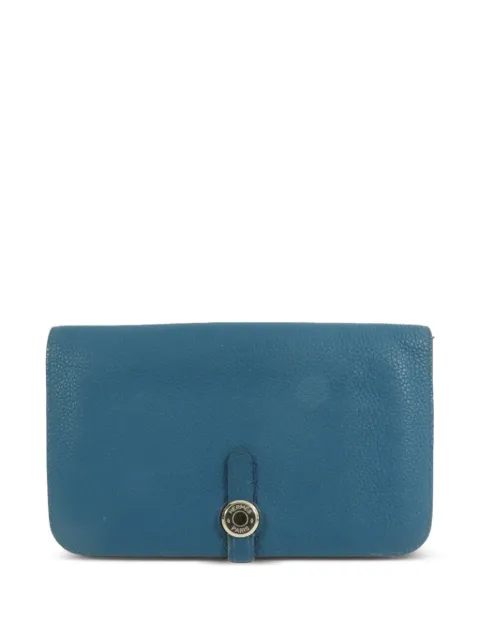 Hermès Pre-Owned Dogon leather wallet Blue A1P