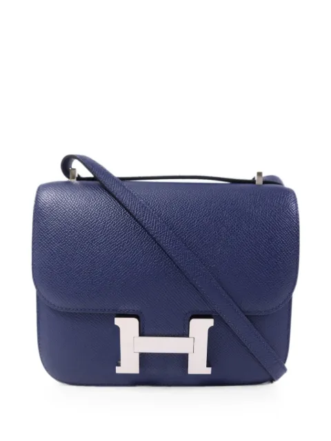 Hermès Pre-Owned Constance Epsom crossbody bag Blue U73PHW