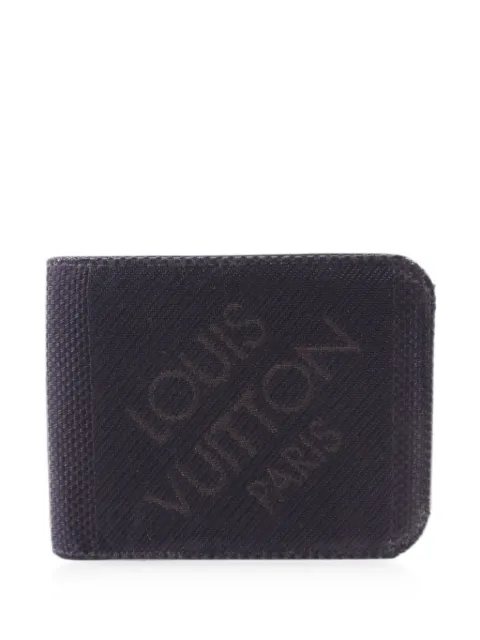Louis Vuitton Pre-Owned logo-jacquard bifold wallet Black M93548