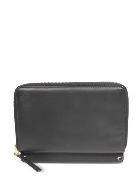Balenciaga Pre-Owned round zip-around wallet Black 411497