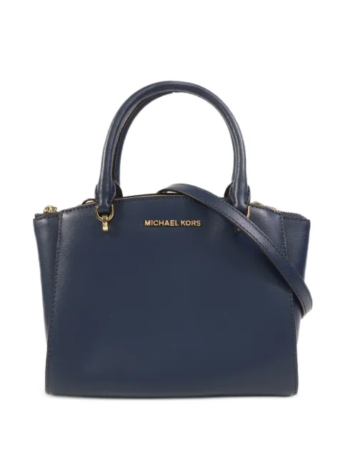 Michael Kors Vintage logo-detail leather shoulder bag Blue SHOULDERBAG