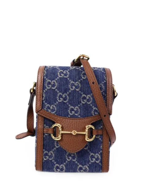 Gucci Pre-Owned GG-Horsebit shoulder bag Blue 625615