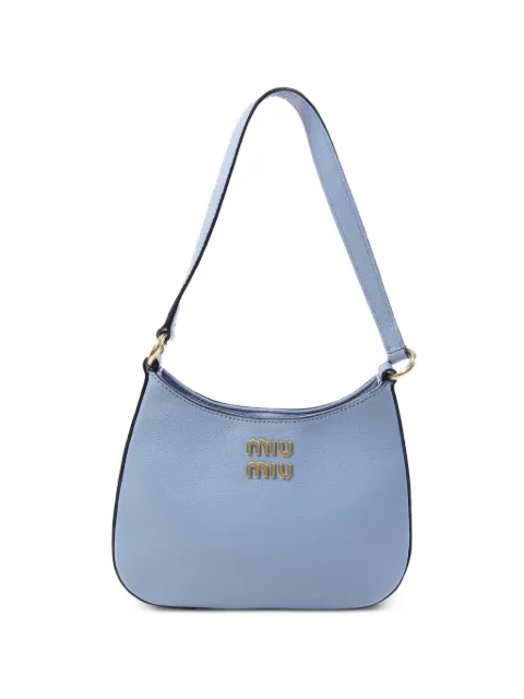 Miu Miu Pre-Owned Madras leather shoulder bag Blue 5BC105