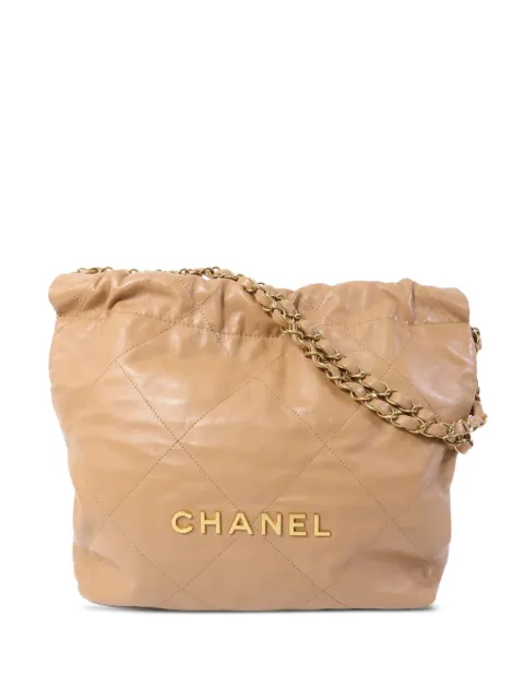 CHANEL Pre-Owned small 22 chain shoulder bag Neutrals AS3260