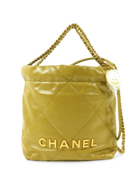 CHANEL Pre-Owned 22 mini quilted shoulder bag Green CHANEL22MINI