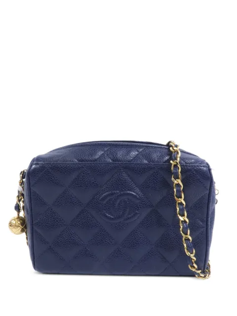 CHANEL Pre-Owned CC Camera quilted shoulder bag Blue VINTAGECAMERABAG