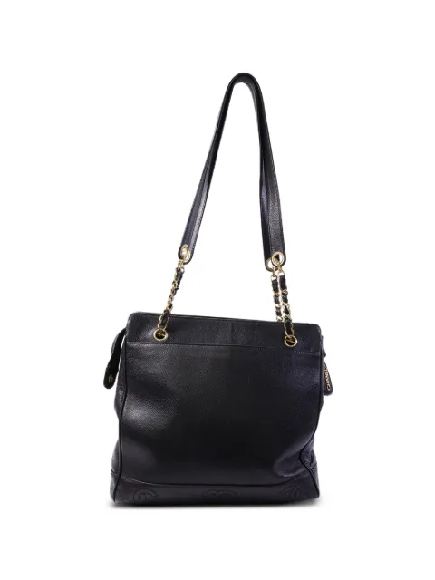 CHANEL Pre-Owned Triple CC turn-lock calfksin tote bag Black VINTAGETOTEBAG