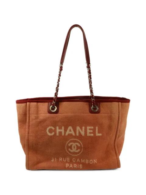 CHANEL Pre-Owned MM Deauville CC tote bag Pink DEAUVILLETOTEBAGMM