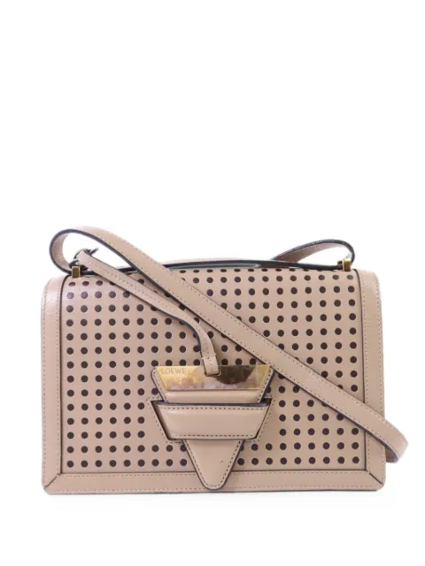 Loewe Pre-Owned Barcelona perforated shoulder bag Neutrals BARCELONA