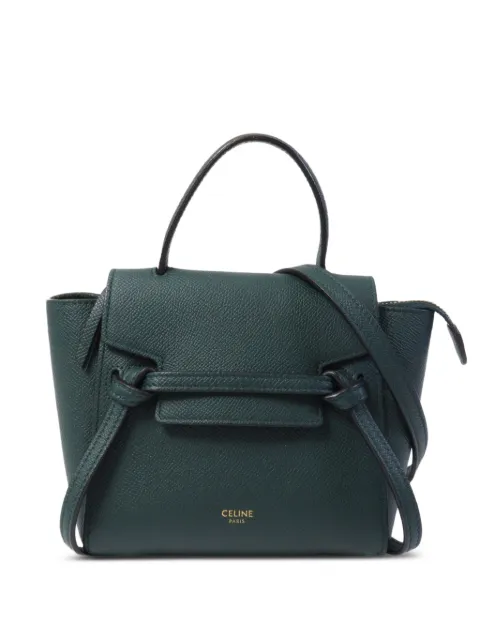 Celine Pre-Owned Micro Belt tote bag Green MIRCOBELTBAG