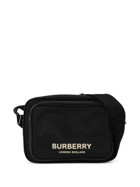 Burberry Pre-Owned logo-detail zip-fastening crossbody bag Black ECONYI