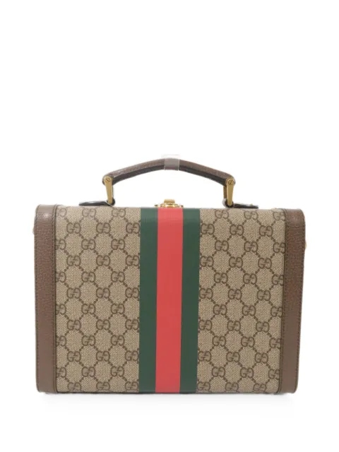 Gucci Pre-Owned medium Supreme Savoy monogram-pattern shoulder bag Brown 633587