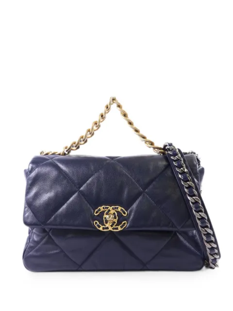 CHANEL Pre-Owned Chanel 19 quilted shoulder bag Blue CHANEL19LARGE
