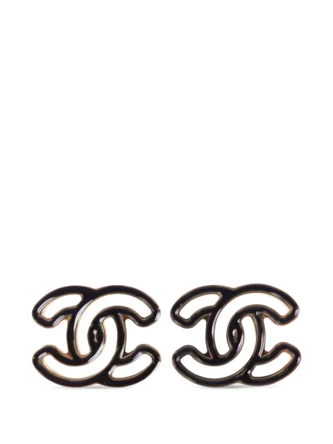 CHANEL Pre-Owned CC cut-out earrings Gold EARRINGS