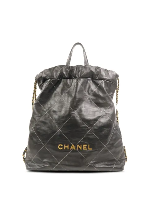 CHANEL Pre-Owned Chanel 22 quilted backpack Black CHANEL22BACKPACK