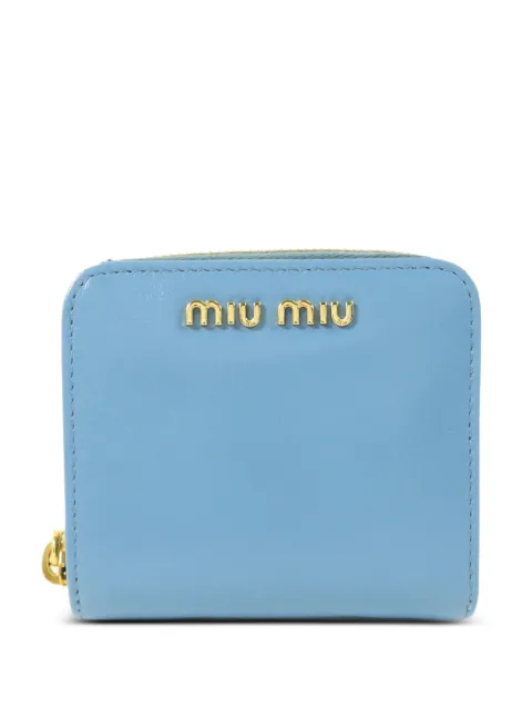 Miu Miu Pre-Owned compact bifold wallet Blue 5ML522