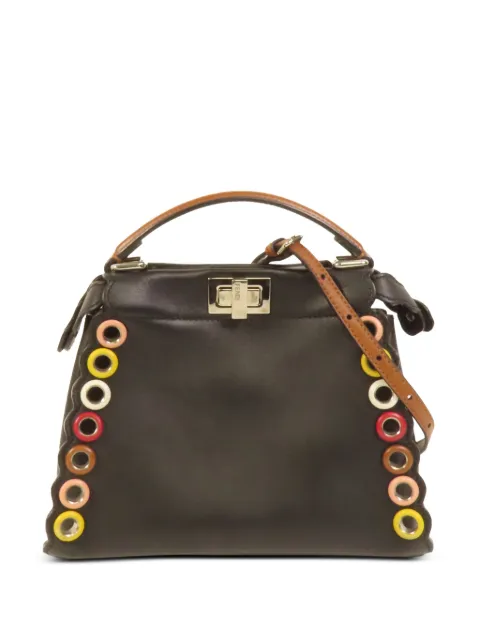Fendi Pre-Owned Peekaboo eyelet shoulder bag Black 8BN244