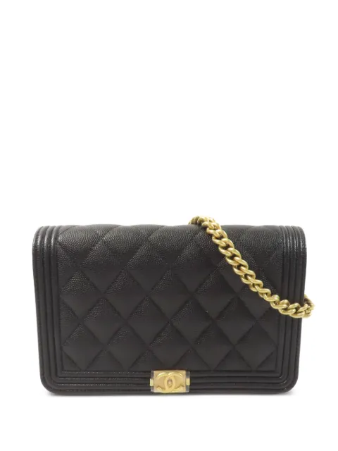 CHANEL Pre-Owned Boy shoulder bag Black BOYWALLETONCHAIN