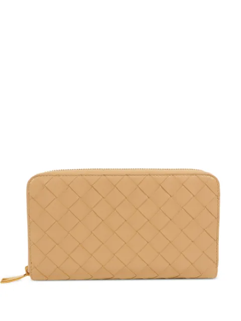 Bottega Veneta Pre-Owned Intrecciato zip-around wallet Neutrals ZIPPERLONGWALLET