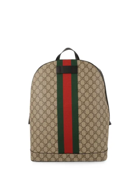 Gucci Pre-Owned GG Supreme Web backpack Neutrals 443805