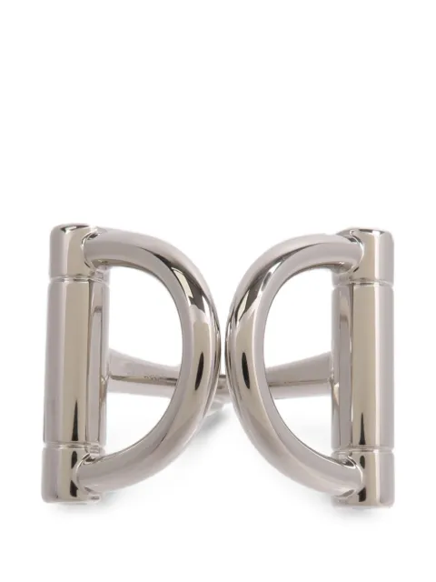 Hermès Pre-Owned Double D scarf ring Silver DOUBLEDSCARFRING