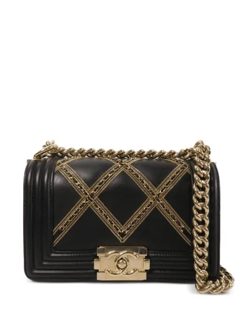 CHANEL Pre-Owned 20 Boy chain-strap shoulder bag Black A67085