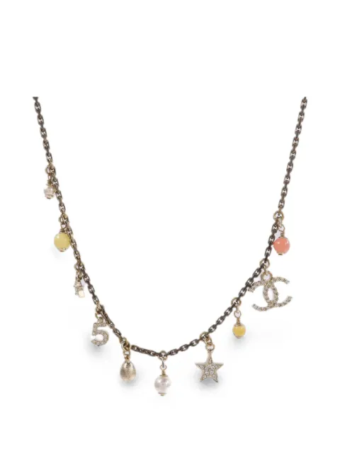 CHANEL Pre-Owned interlocking-CC necklace Gold NECKLACE