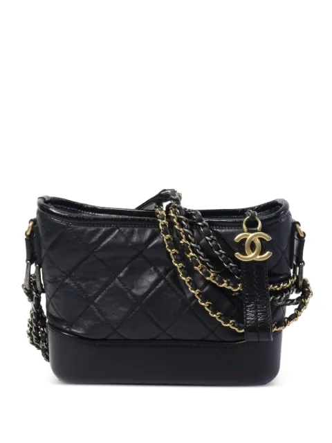CHANEL Pre-Owned Gabrielle quilted shoulder bag Black A91810