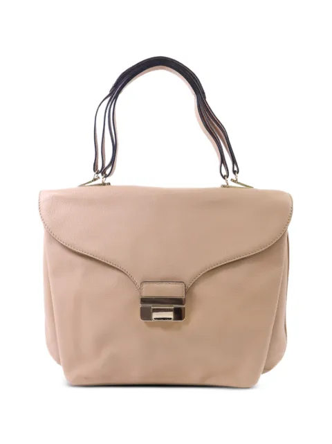 Valentino Garavani Pre-Owned foldover leather shoulder bag Neutrals SHOULDERBAG