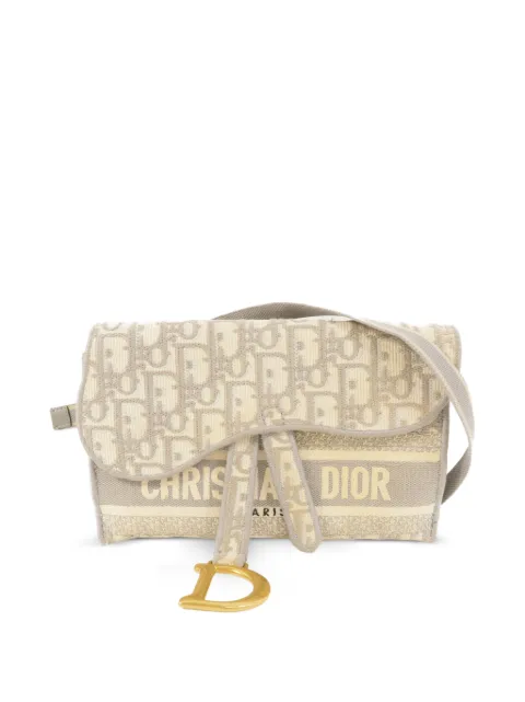 Christian Dior Pre-Owned Saddle Oblique cross body bag Neutrals S5647CRIW932