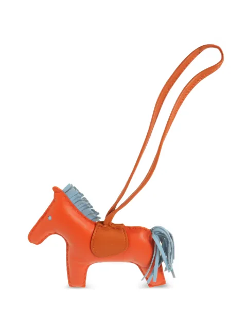 Hermès Pre-Owned MM Rodeo leather bag charm Red C9T7N3B