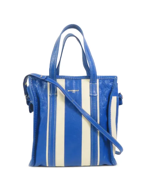 Balenciaga Pre-Owned Bazaar Shopper leather tote bag Blue 443096