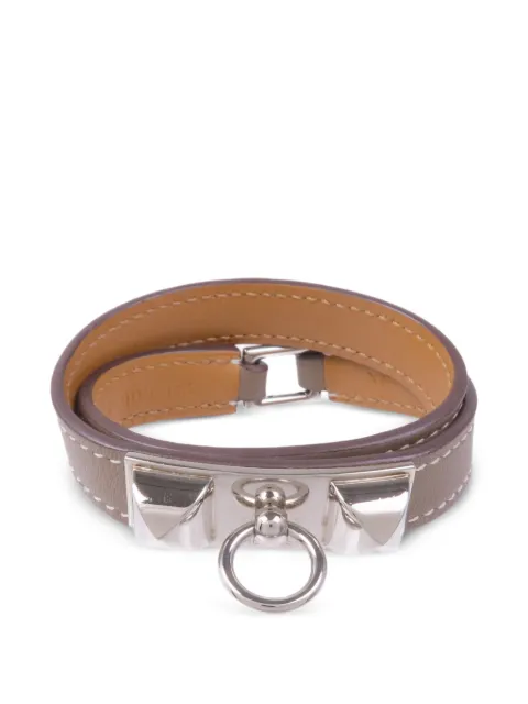 Hermès Pre-Owned Rivale Double Tour bracelet Silver A