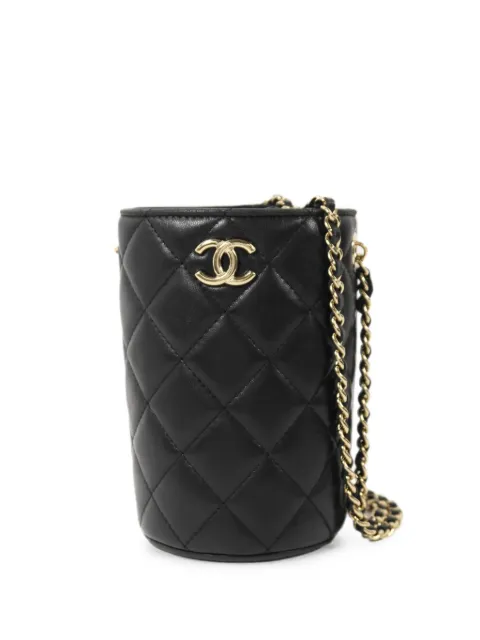 CHANEL Pre-Owned quilted CC bucket bag Black BUCKET