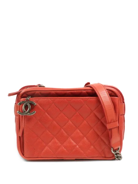 CHANEL Pre-Owned quilted CC shoulder bag Red CHAINSHOULDER