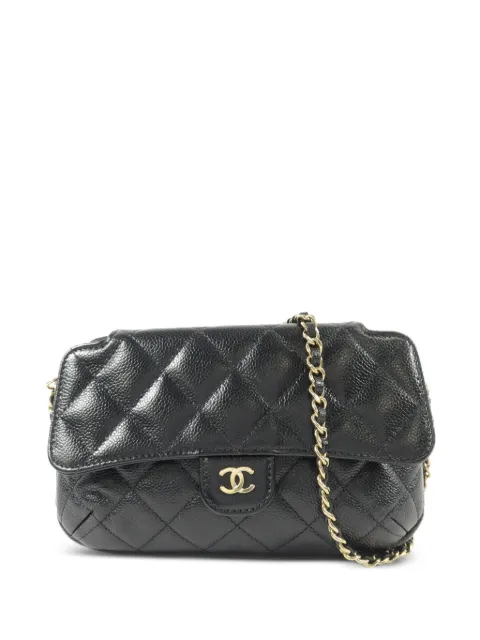 CHANEL Pre-Owned quilted CC shoulder bag Black AP3063