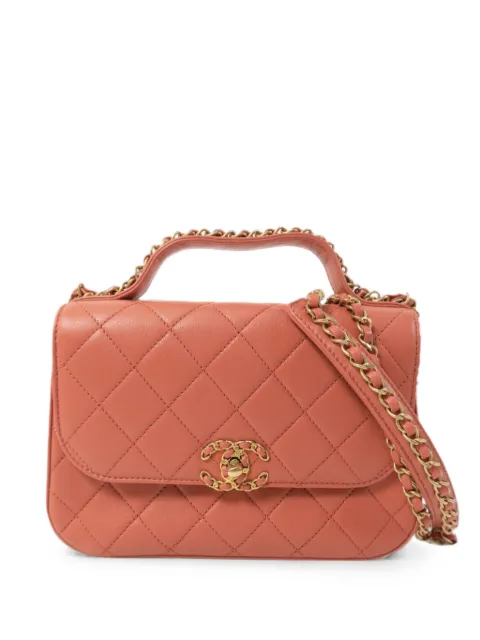 CHANEL Pre-Owned interlocking-CC shoulder bag Pink AS0970