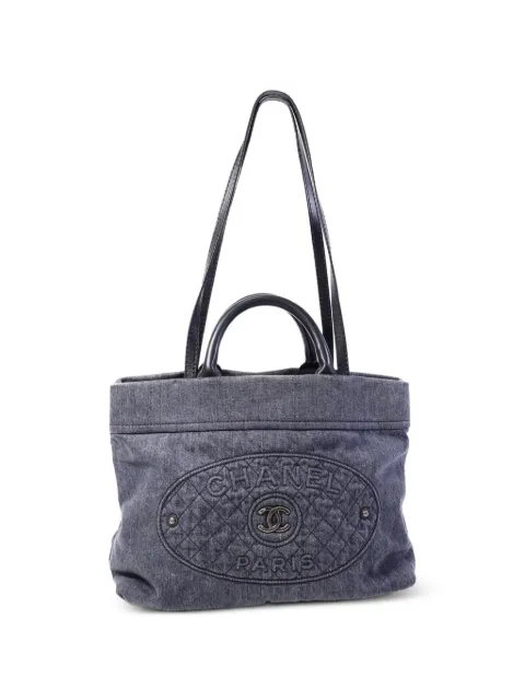 CHANEL Pre-Owned CC denim shoulder bag Blue A93373