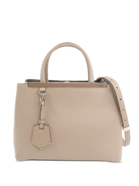 Fendi Pre-Owned small 2 Jours leather shoulder bag Grey 2JOURSBAGSMALL