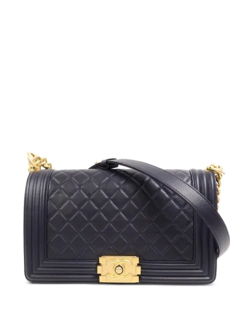 CHANEL Pre-Owned CC Boy 25 chain shoulder bag Blue BOY25