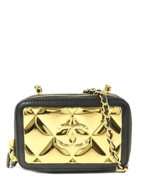 CHANEL Pre-Owned CC diamond-quilted mini bag Black AP2393