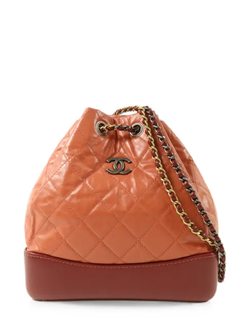 CHANEL Pre-Owned Gabrielle quilted backpack Orange GABRIELLEBACKPACK