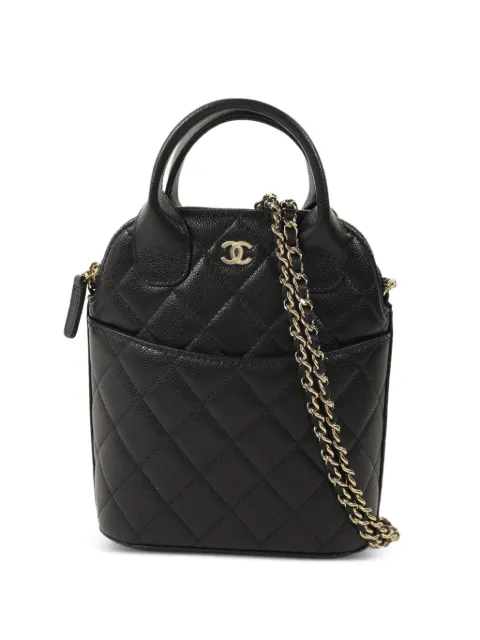 CHANEL Pre-Owned diamond-quilted tote bag Black AP4746