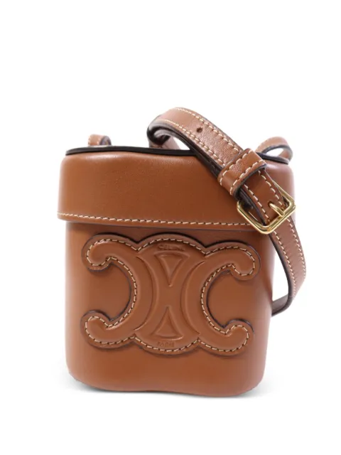 Celine Pre-Owned Triomphe shoulder bag Brown SMALLBOXCUIR