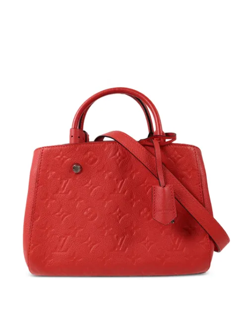 Louis Vuitton Pre-Owned Montaigne MM Monogram Empreinte tote bag Red M41194