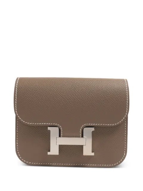 Hermès Pre-Owned 2024 slim Constance wallet Brown W18