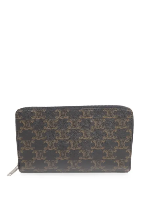 Celine Pre-Owned Triomphe monogram wallet Black WALLET